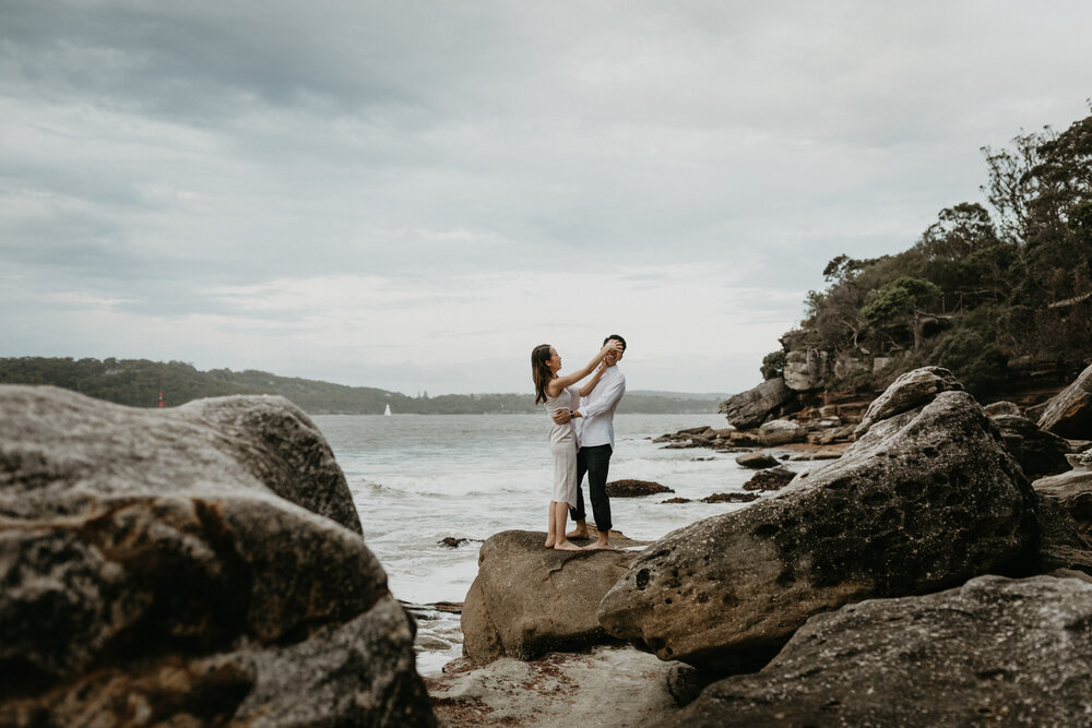 Sydney Wedding Photographer Akaness Sharks-Romantic Sydney Beach Engagement Best artistic -84.jpg