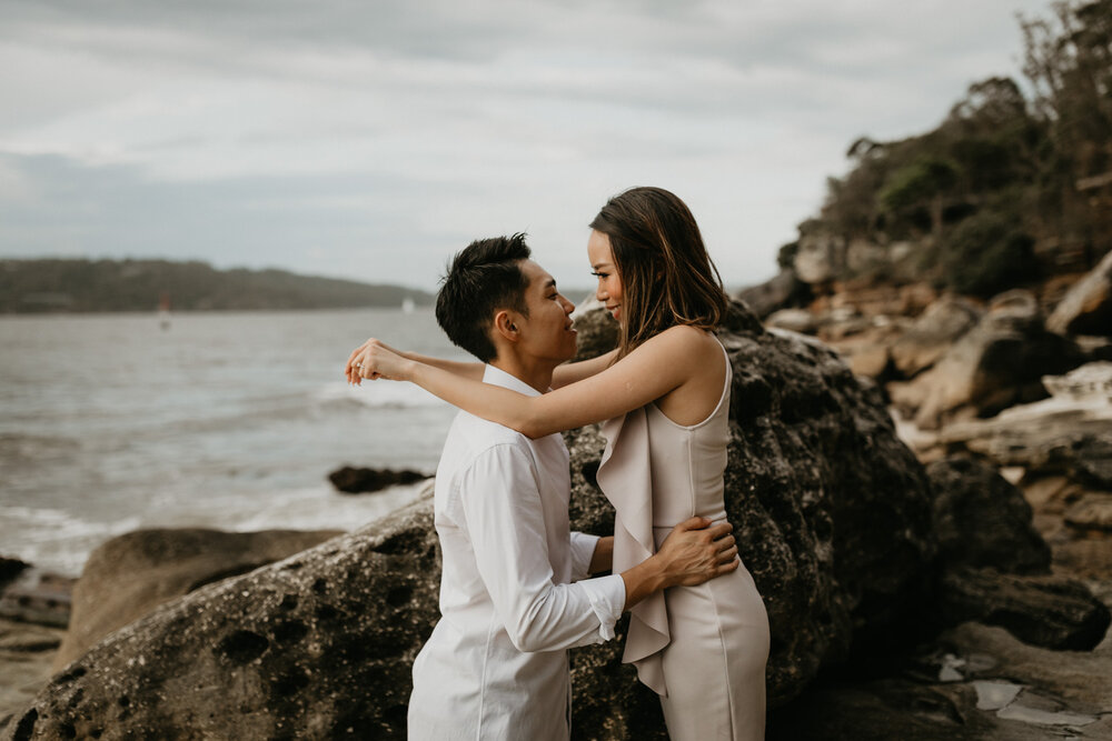Sydney Wedding Photographer Akaness Sharks-Romantic Sydney Beach Engagement Best artistic -39.jpg