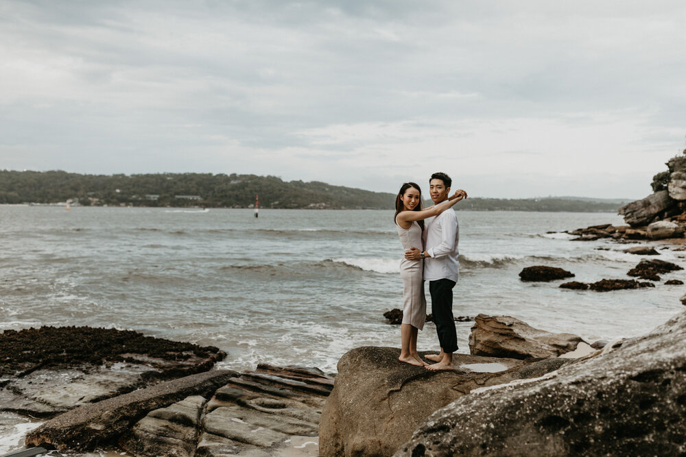 Sydney Wedding Photographer Akaness Sharks-Romantic Sydney Beach Engagement Best artistic -81.jpg
