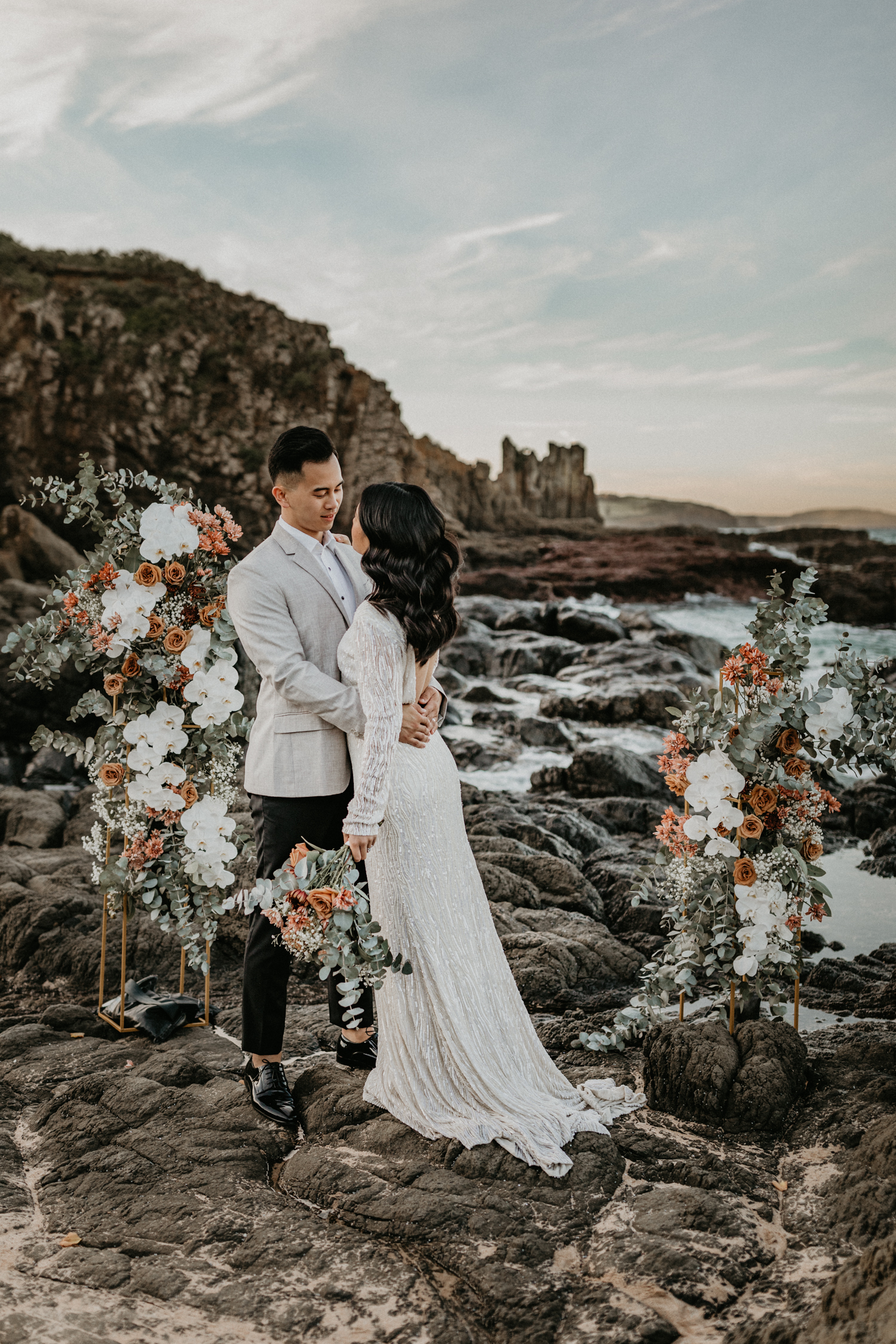 Romantic and Dreamy Sunset Elopement in South Coast, NSW