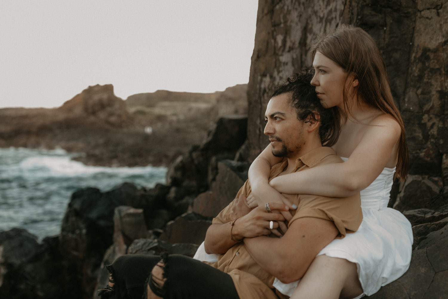 romantic beach engagement photo session in south coast nsw australia